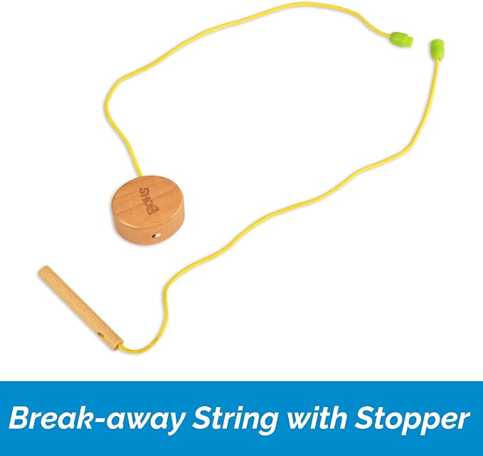 Caterpillar Lacing Toy, Wooden Threading & Stacking Beads for Toddlers | Nine numbered blocks among the 20; varied shapes and colors; counting, fine motor skills, dexterity and hand-eye coordination