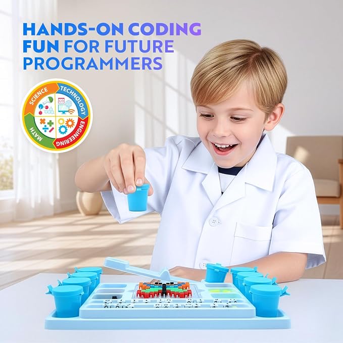 Playz Coding Learning kit, Educational Science Kits for Kids Age 8-12 | Computer Coding for kids STEM Activities Kit, kids Programming Coding Toys Gifts, DIY Technology STEM kit