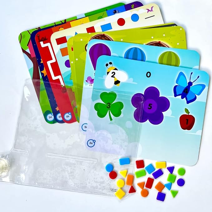 hand2mind Colors & Shapes Sensory Pad, 16 Activities, 24 Shapes, Ages 3+ | Occupational Therapy Toys, Fine Motor Toys, Toddler Sensory Toys, Calming Toys for Kids, Calm Down Corner Supplies