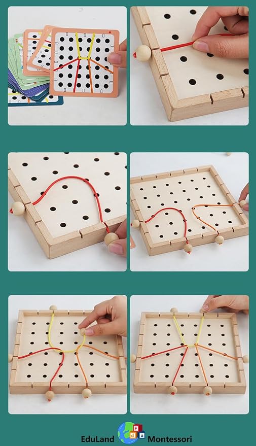 Threading & Stringing Game – Travel-Friendly Logical Sewing Toy for Kids Ages 3–7 Fine Motor Skills & Practical Life Activity, Educational STEM Gift Preschool & Occupational Therapy