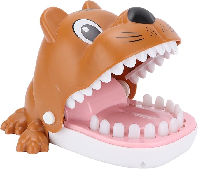 Bite Finger Whale Toys Whale Mouth Dentist Bite Finger Toy Interactive Game Funny Gags Toy for Kids Cute Whale Mouth Playing Toy with Smooth Surface Spray Paint T (Tiger Dog)