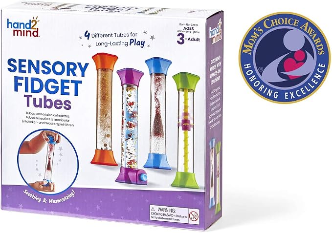 hand2mind Sensory Fidget Tubes, Sensory Toys, Travel Toys, Quiet Fidgets for Classroom, Calm Down Corner Supplies, Anxiety Relief Items for Kids, Toddler Stocking Stuffers, for Kids | Sensory Toys, Travel Toys, Quiet Fidgets, Anxiety Relief Items, Pres...