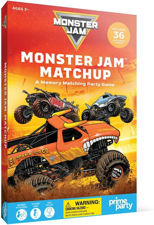 Prime Party Monster Jam Match Memory Game