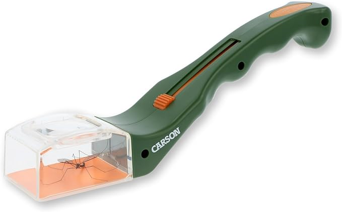 Carson BugView 5X Magnifying Glass Quick-Release Bug Catcher Indoor and Outdoor Tool for Kids or Adults (HU-10) | STEM Educational Toy for Kids and Adults - Portable Magnifying Glass Insect Trap (HU-10)