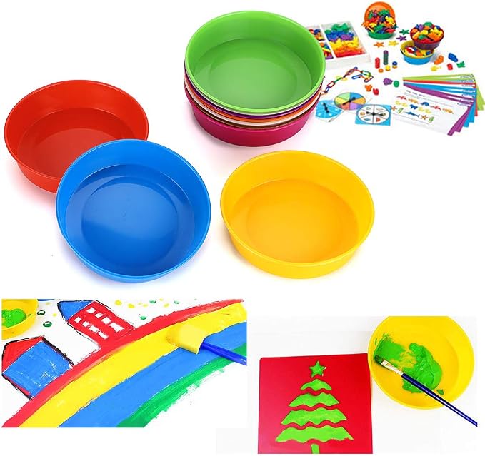 BTSKY Plastic Sorting Bowls, Assorted Colors Set of 10 for Home Storage | Vibrant 10-piece Set for Versatile Use, Ideal for Kitchen Prep, Snacks or Organizing Small Items Durable & Easy To Clean