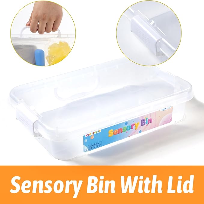 Construction Sensory Bin,Kinetic Sensory Sand Molds Kit | 10 Sand Castle Molds & 2.2 lb Sensory Sand - Sand Box for Toddlers Ages 3+, Educational & Creative
