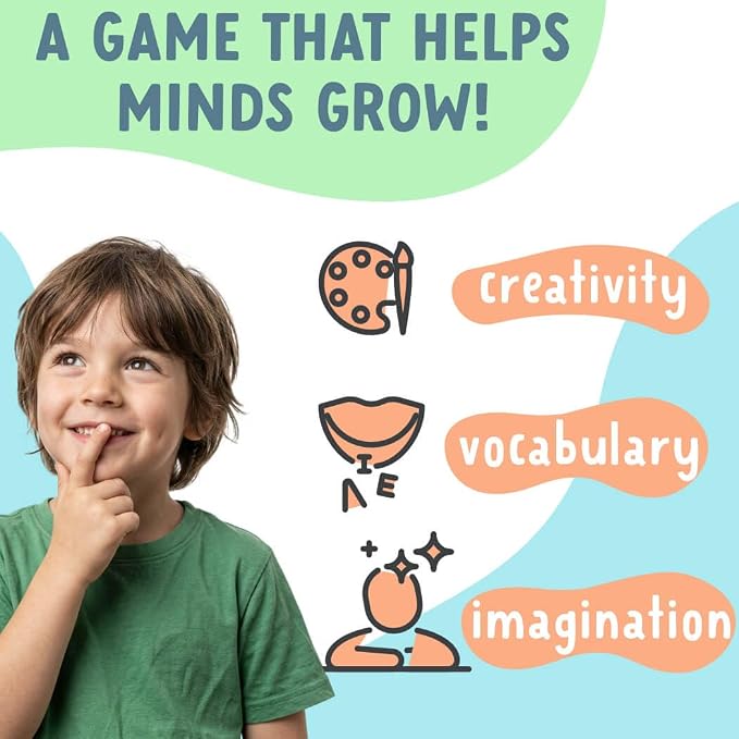 Charades for Kids & Family – Fun Acting Card Game for Family Game Night, No Reading Required & Cooperative Picture Charades Board Game, Ages 4 and Up, Kids Charades Game, for Boys & Girls