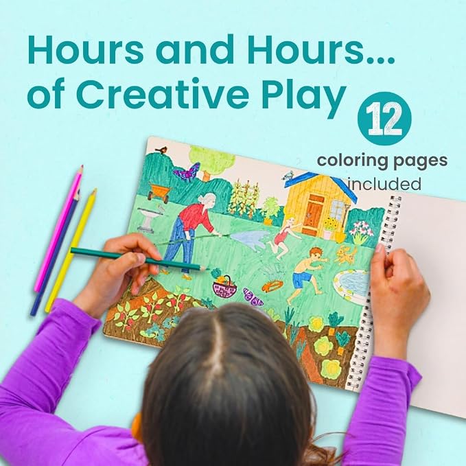 Cupkin Spending Time with Grandma Coloring & Sticker Book | 500+ Stickers | Spiral-bound kids craft format with 12 scenes, 12 art pages, side-by-side viewing, and an easy-peel design for ages 2–8