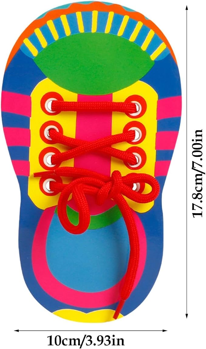 Shoes Tie Practice for Toddler, Learn to Tie Shoes, Fillable Shoelace Threading Teaching Lacing Tool, Shoe Tying Practice Toy for Boys Girls, 2 Pack, IA05HS6845V0E5G9