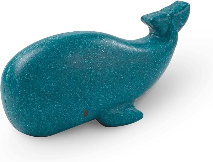 PlanToys® Wooden Whale Play Toy, Montessori Kids Ocean Animal Bath Play | wooden whale play toy, montessori ocean animal figure, imaginative creative play, bath water toy, pretend activity, kids todd
