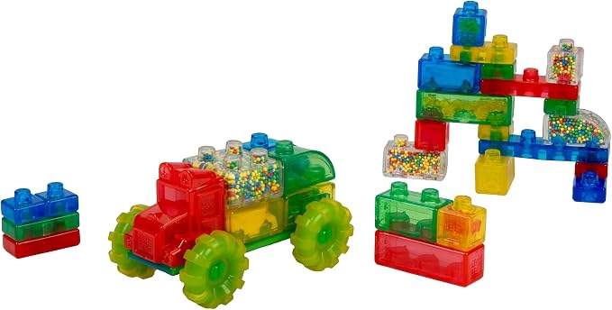 Jelly Blox Vrroom! Truck Kit Includes 35 Blocks, Toddler & Preschool | Building Blocks Kids Can Squeeze, Stretch, Squish | MESH ACCREDITED | Safety Tested Ouch-Free | Sensory Play Toy Ages 2+