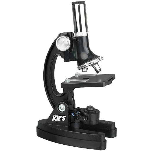 AmScope KE-8Q8Q-VVLY Microscope Kit, LED and Mirror Illumination, 1200X | 120X-1200X Magnification Range Built-In LED Illumination