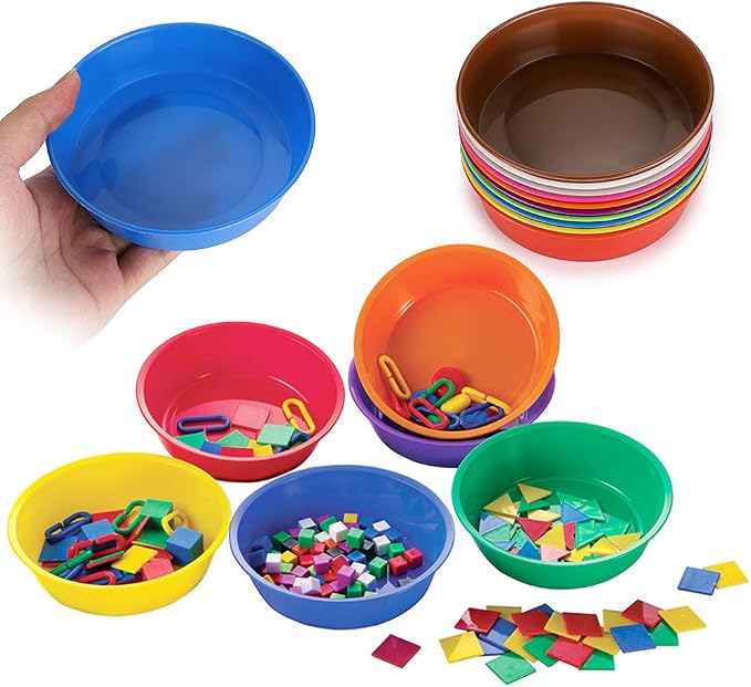 BTSKY Plastic Sorting Bowls, Assorted Colors Set of 10 for Home Storage | Vibrant 10-piece Set for Versatile Use, Ideal for Kitchen Prep, Snacks or Organizing Small Items Durable & Easy To Clean