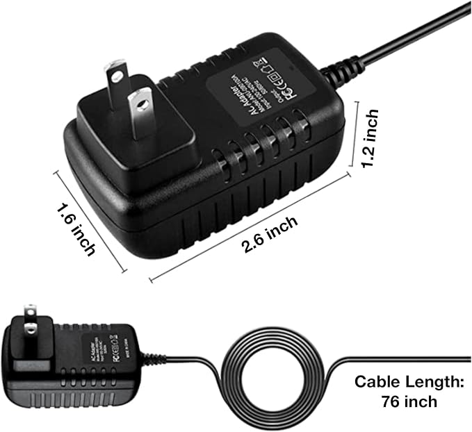5V AC/DC Adapter Compatible with BEBANG YW-3006 YW3006 Microscope Adults Kids Compound Microscope Slides Kit Students Lab Optical Glass Lenses 5VDC Power Supply Cord Cable Battery Charger PSU