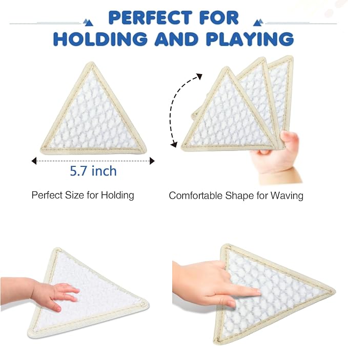 Textured Tactile Sensory Toys, 12 Pack Sensory Mats for Babies | 6+ Months & Toddlers 1-3 Years | Fine Motor Skills Development | Washable Baby Play Wall Toys