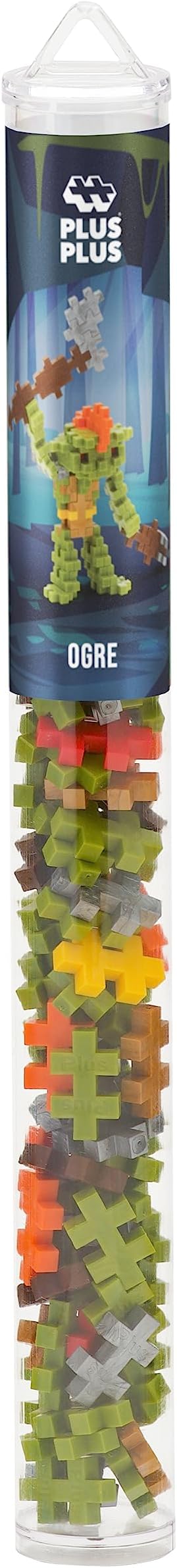 PLUS PLUS Ogre Tube - 3D Figure Building Block Set | Mini Interlocking Waffle Blocks, Fun Stem Toys, Christmas Stocking Stuffers for Kids, Gifts for Boys & Girls