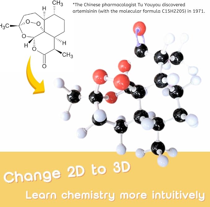 Chemistry Molecular Model Kit, w/C60, Atoms, Bonds, Molecular Structures Building Kit for Chemistry Learning, STEM Science Kits for Student or Teacher,Young Scientists