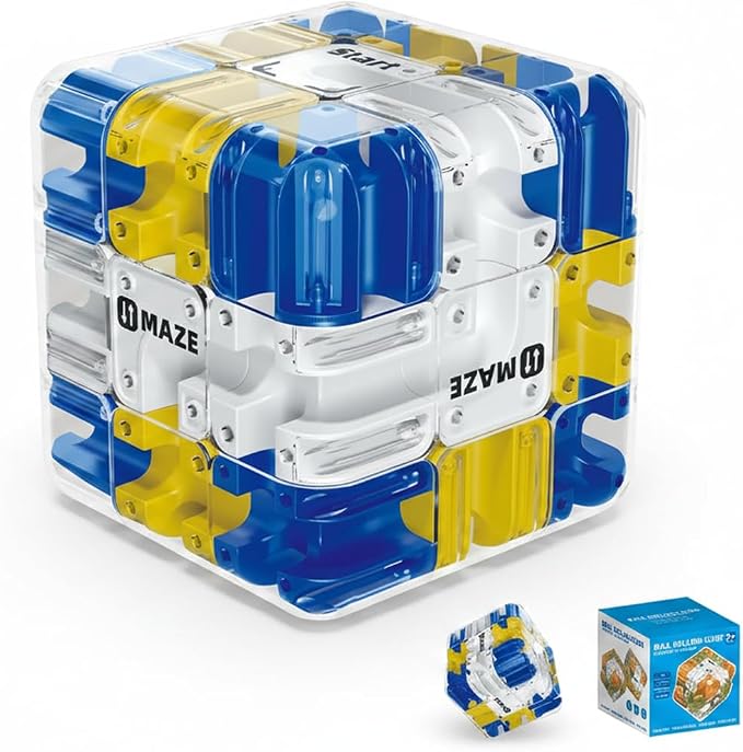 3D Cube Puzzles Fidget Toys - Brain Teaser Puzzles Toys Educational Learning Toys for Logical Thinking, Puzzle Maze Cube Easter Basket Stuffers Birthday Gifts