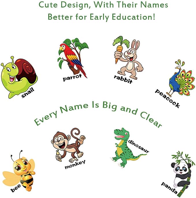 Animal Magnets for Kids, 32 PCS Early Educational Learning Toy | Fridge Magnetic,Cute Animal Refrigerator ABC Alphabet for Toddlers 1-3 ,Preschool Spelling Tool,Gifts