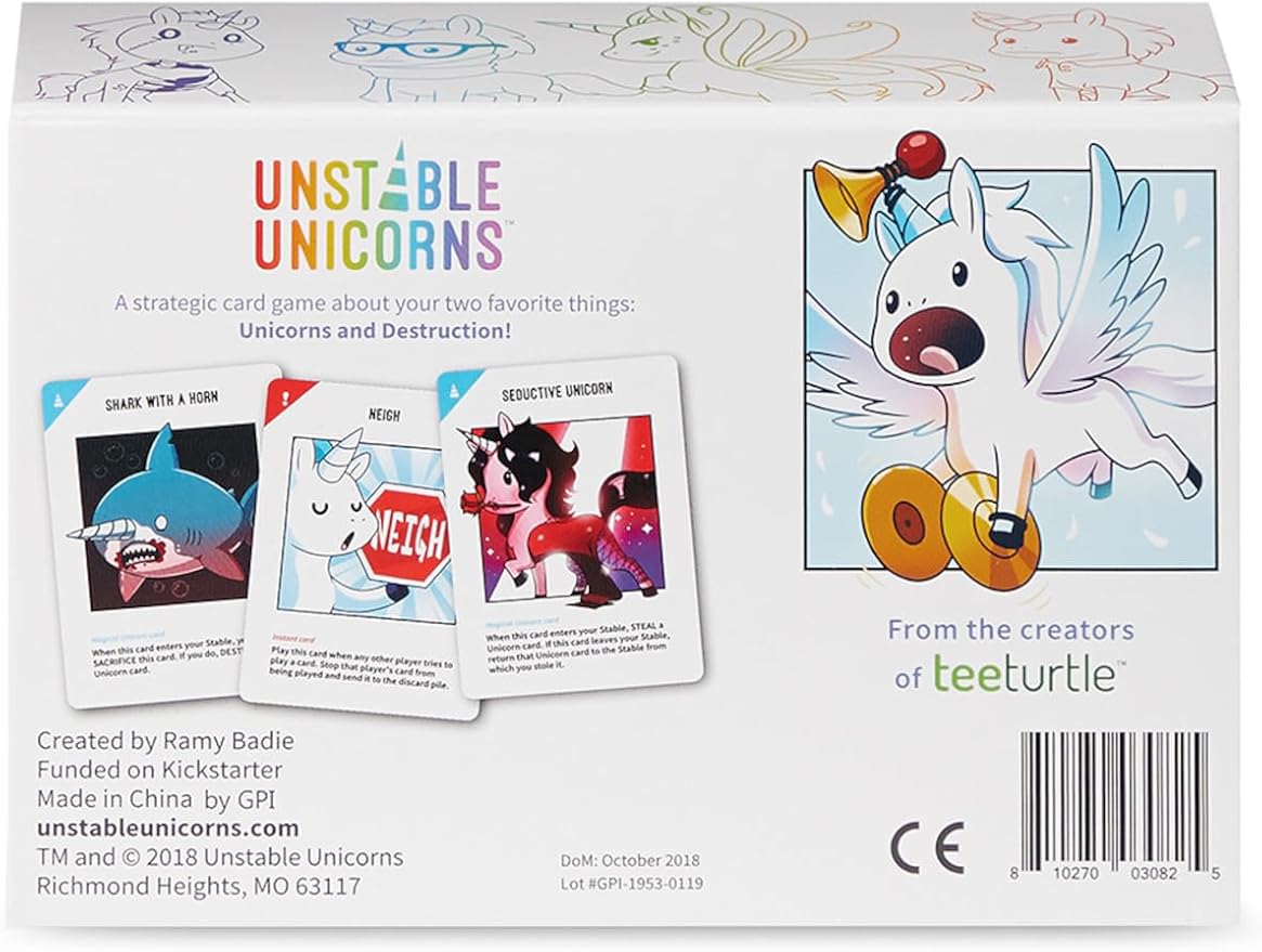 Unstable Games Unstable Unicorns Card Game - Strategy Party Game for 2-8 Players, Ages 8 and Up - Funny Family Game Night Card Game from the Creators of Here to Slay