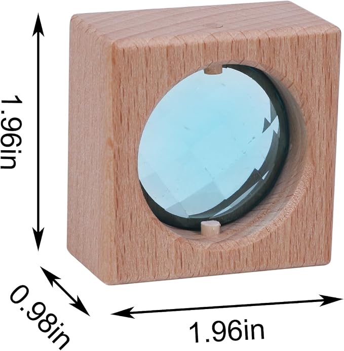 16PCS Acrylic Wooden Gem Blocks, Sparkling Acrylic Colorful StackingToys, Open Ended Play Montessori Educational Toys (16PCS Square Gem Blocks)