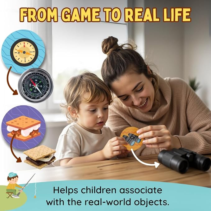 Matching Game - Memory Games for Kids Ages 4-8 - Memory Matching Games for Toddlers 3-5 - Kids Camping Toys - Preschool Board Game - Preschool Learning Activities - Easter Toys for Toddlers Gifts