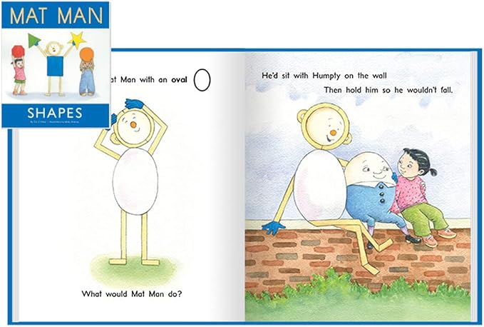 Learning Without Tears Mat Man Book Set, Read-Aloud Stories, Pre-K/K | Includes Mat Man Hats, Shapes, Opposites & On the Go storybooks, builds early vocabulary for read-aloud circle time