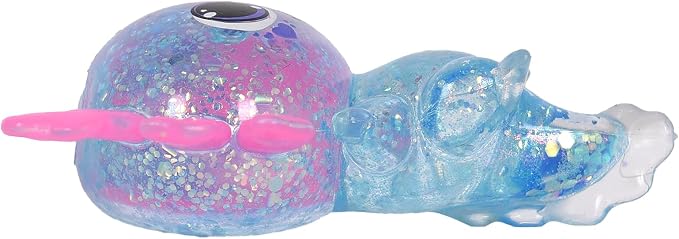 Axolotl Squishy Stress Ball, Soft TPR Slow Rising Squeeze Toy, Cute Axolotl Fidget Toy for Stress Relief, Anxiety Calming Sensory Toy for Kids Adults(Blue BigEars Axolotl)