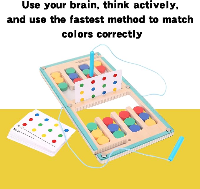 Color Matching Puzzle Toys, Montessori Brain Teasers Game for Kids, Road Trip Toys for Boys & Girls, Handheld Games for Travel, Ideal Christmas, Birthday Gifts
