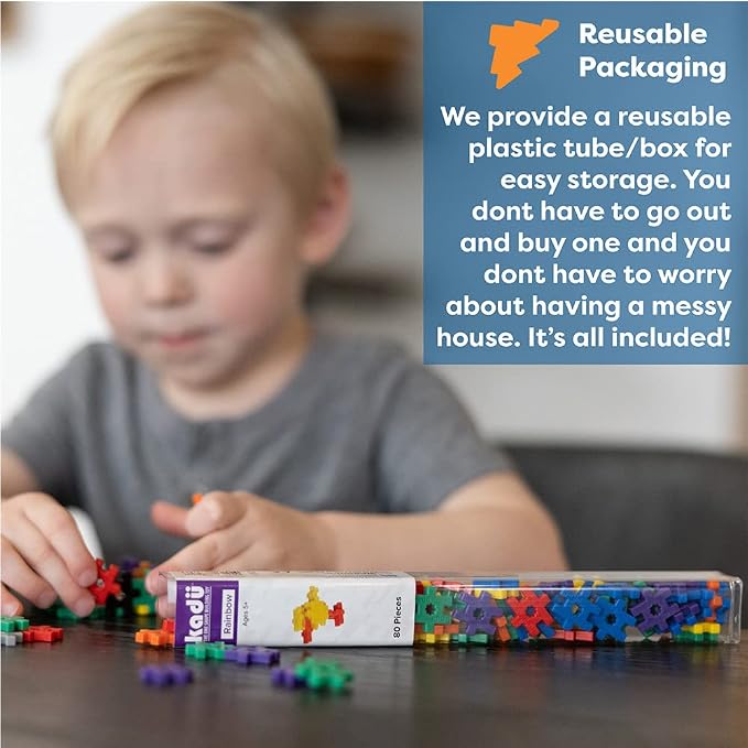 KADÜ 250 Piece Classic Set Kids Age 5+ Building Block STEM Interlocking Toy | Creative Mini Sensory Construction Puzzle tiles - Open Ended Play Gift Boys + Girls - Classroom Homeschool Manipulatives