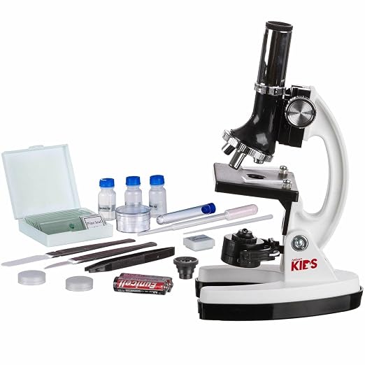 AmScope VC0S2_M30-ABS-KT1-W 240X-480X-1200X 48pc | 120X-240X Magnification Range Compound Biological Microscope
