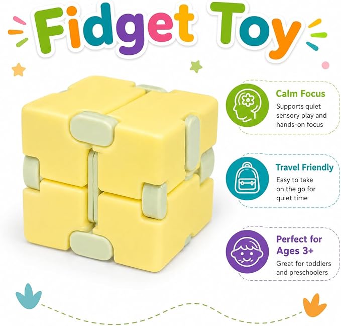 Calm Kids Sensory Kit - Screen-Free Activity Box Ages 3+ | 6-Piece Craft Set, BPA-Free Silicone, Travel-Friendly, Gift-Ready, Boy Girl Preschool Kindergarten