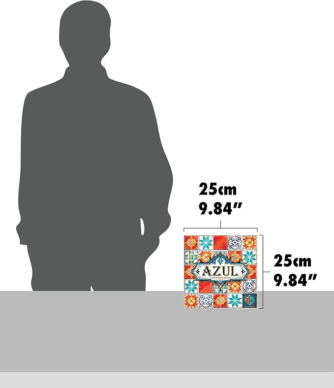 Asmodee Azul Board Game - Mosaic Pattern Placement & Beautiful Art Adult Board Games, Award-Winning Strategy for Adults & Families, Family Fun for Adults, 2-4 Players Ages 8+, 30-45 Minute Playtime | For mosaic fans, draft tiles to build a wall, Award-...