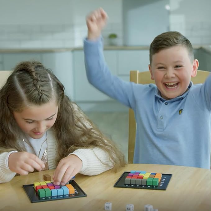 The Genius Square from the Happy Puzzle Company | Game of the Year Award Winner | 60000+ Solutions | STEM Puzzle Game for 1-2 Players | Ages 6 - Adult | Roll the dice and Race to Fill the Grid!