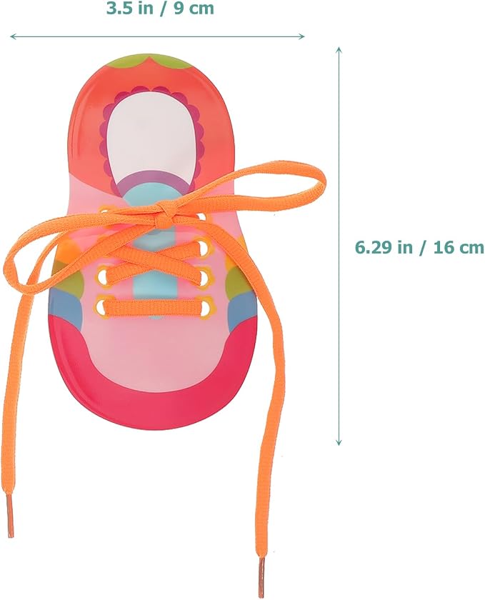 NUOBESTY Threading Toys 4 Pcs Shoelace Lacing Activity Set for Toddlers Early Childhood Education Hand-Eye Coordination Skill Development