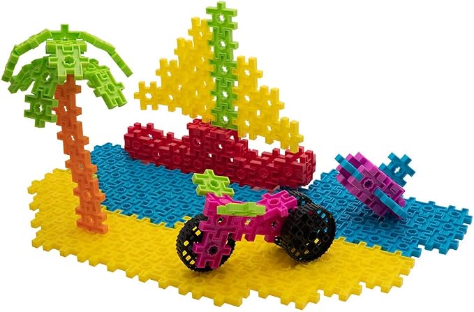 KADÜ DA Age 3+ Seaside Splash 226 Piece Kids Beginning Building Block Toy | Creative Mini STEM Sensory Construction Puzzle - Open Ended Play Gift Boys + Girls - Classroom Homeschool Manipulatives