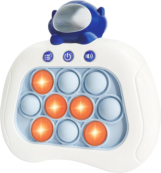 Intoypad Pop The Target! Handheld Speed Push Fidget Game Machine Astronaut | A Fun Multiplayer Game Sensory Fidget ADHD Autism Toys Birthday Gifts for 6 7 8 9 10 11 12 Years Old Kids Road Trip Car Games