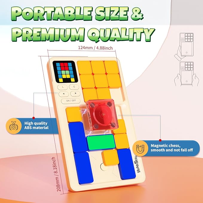 HOMESTEC Super Slide Puzzle Hand Held Travel Game