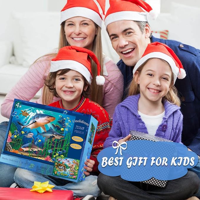 Puzzles for Kids Ages 4-6 – 2 x 60 Pieces Ocean & Forest Animals | Puzzles for Kids Ages 3-5 6-8, Educational Learning Animals Toys, Gift for Boys and Girls