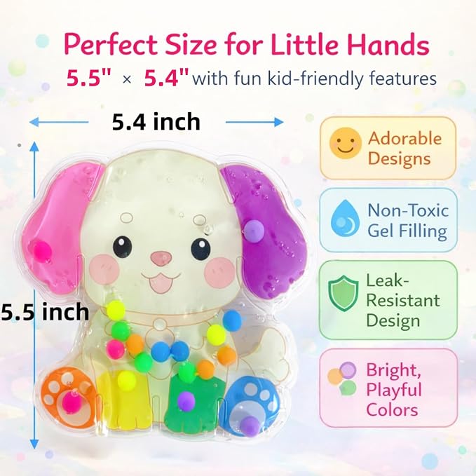 Sean's Choice Color Sorting Sensory Toys for Toddlers, Roadtrip Travel Essenstial Fine Motor Autism Fidget Preschool Classroom Activities for Kids (Dog)
