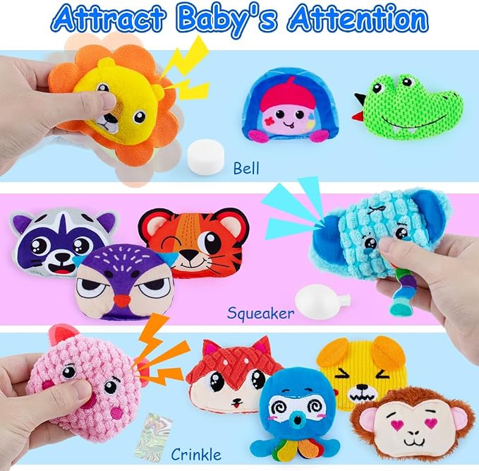 Sensory Bean Bag for Kids 12 Pack,Texture Beanbags Sensory Toys for Autism | Cute Animal Beanbags,Sensory Toys for Toddlers Kids Learning,Sensory Play Fine Motor Anxiety Relief
