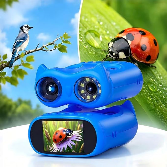 2-in-1 Kids Microscope & Telescope, STEM Science Explorer Toy Gift Age 5-10 | From Close-up Details to 10X Distant, Photo Video Capture, Ideal Educational Birthday Kits for Boys Girls Outdoor Nature Game