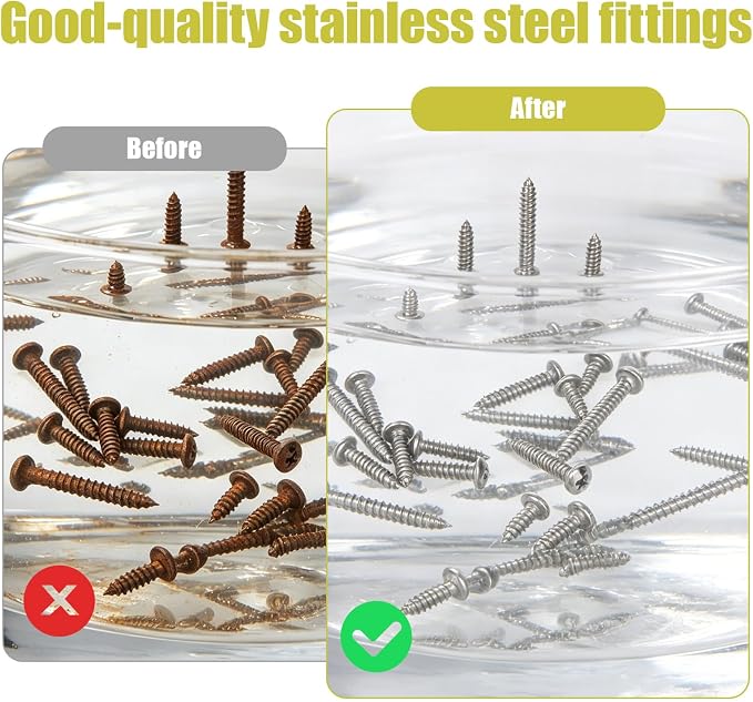28pcs Replacement Screws Compatible with Step 2 Water Table, Stainless Steel Screw Kit for Aqua Play Accessories Repair Attachments Parts for Outdoor Step2 Water Play Toys