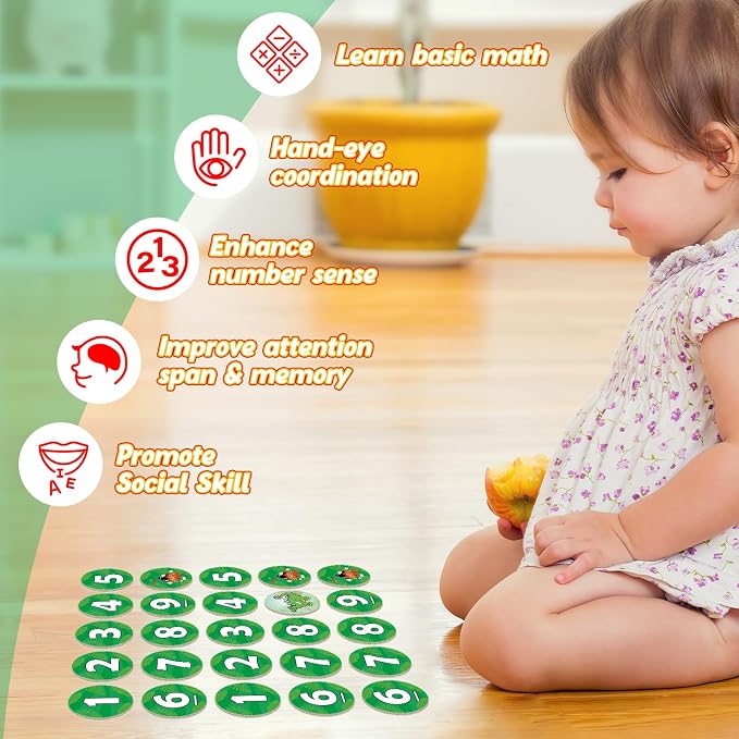 Aizweb Math Games for Kids,Addition & Subtraction Games,Educational Learning Games for Boys and Girls Ages 4 5 6,Counting Homeschool Classroom Travel Indoor Outdoor