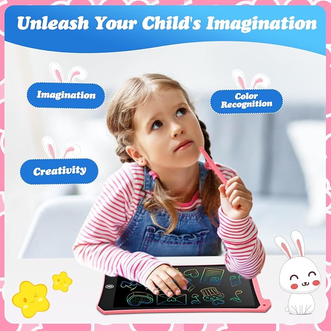 Kids Toys 10 Inch LCD Writing Tablet for Kids, Drawing Pads 2 Pack | Kids Travel Essentials, No Mess Coloring, Sensory Educational Learning Toys, Age 3-5 Boys Girls Gifts