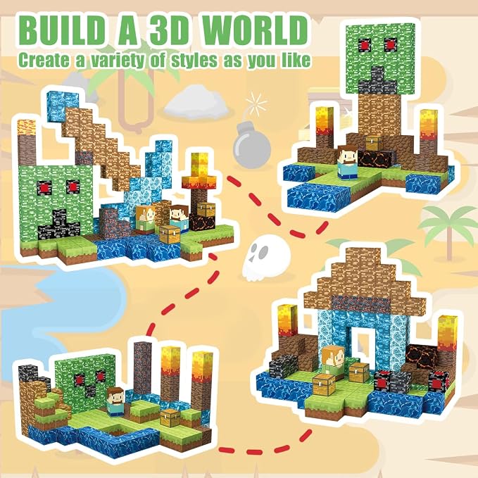 Magnetic Blocks for Kids 3+, Magnetic Building Blocks Cubes Tiles 160PCS | 1 inch magnet cubes STEM construction toys, educational creativity & screen-free, birthday gift for boys girls age 4 5 6 8