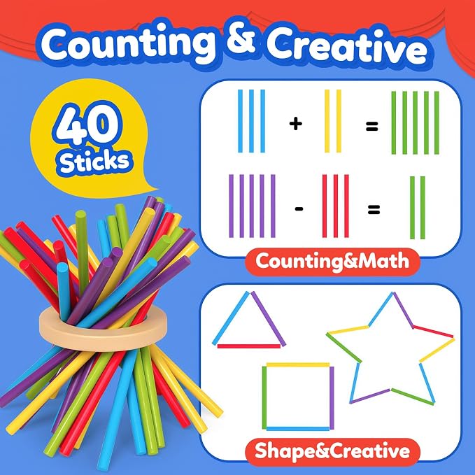 ROOCHKD Wooden Sorting Toy Montessori Color & Shape Sorter Class Activity | Fine Motor Game, Colors and Shapes Recognition, Gifts for Boys and Girls