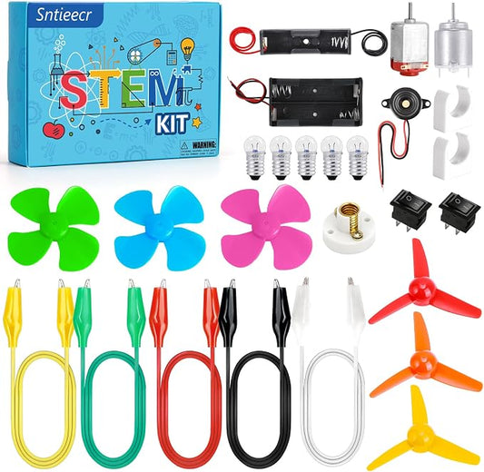 Sntieecr Electric Circuit Motor Kit for Kids 8-12, Electric Motor Kit | with Box for DIY STEM Science Project, Educational Montessori Learning Kits Sets Science Kits Present for Children