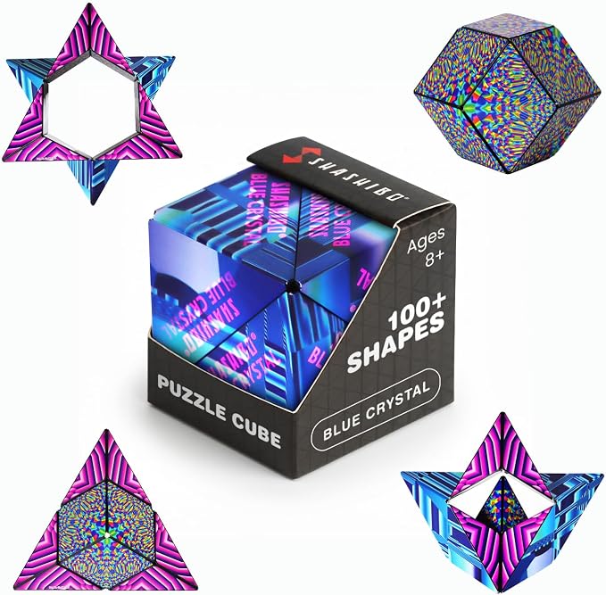 Shashibo DODECA Magnetic Puzzle Cube, Stress Relief Fidget Toy | 100+ Possible Shapes, Sensory Fidget Toy For Adults & Kids, Fun Shape Shifting Puzzle Box For All Ages