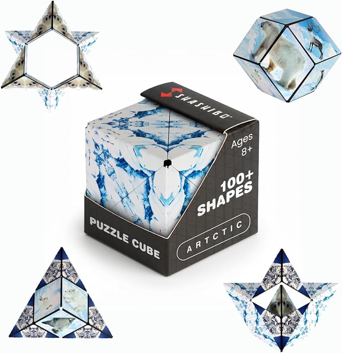Shashibo DODECA Magnetic Puzzle Cube, Stress Relief Fidget Toy | 100+ Possible Shapes, Sensory Fidget Toy For Adults & Kids, Fun Shape Shifting Puzzle Box For All Ages